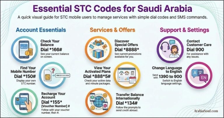 All STC SIM Codes List: You Must Know In Saudi Arabia 2026